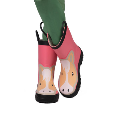 Botas de goma HKM Maui para niños Rosa