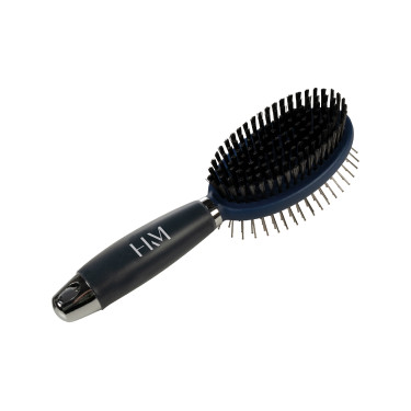 Cepillo para crines y cola HKM Gel de doble cara Azul oscuro / negro Cepillo para crines y cola HKM Gel de doble cara Azul oscuro / negro