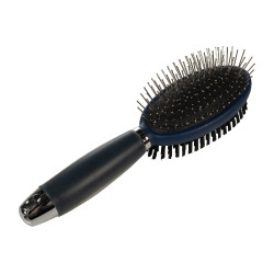 Cepillo para crines y cola HKM Gel de doble cara Azul oscuro / negro Cepillo para crines y cola HKM Gel de doble cara Azul oscuro / negro