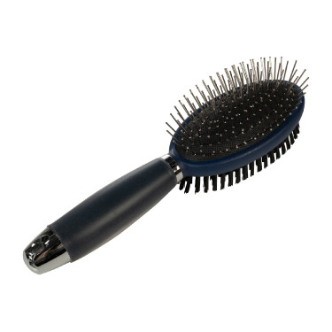 Cepillo para crines y cola HKM Gel de doble cara Azul oscuro / negro Cepillo para crines y cola HKM Gel de doble cara Azul oscuro / negro