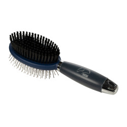 Cepillo para crines y cola HKM Gel de doble cara Azul oscuro / negro Cepillo para crines y cola HKM Gel de doble cara Azul oscuro / negro