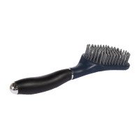 Cepillo para crines y cola HKM Soft Azul oscuro / negro
