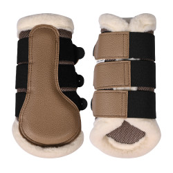 Protectores HKM Comfort Premium de malla con forro Gris pardo Marr&amp;amp;amp;oacute;n