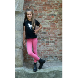 Legging HKM Maui con fondo completo de silicona para niño Rosa
