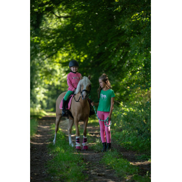 Legging HKM Maui con fondo completo de silicona para niño Rosa