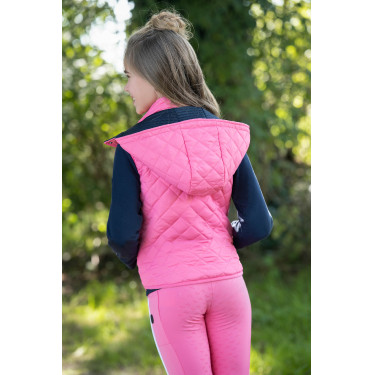 Legging HKM Maui con fondo completo de silicona para niño Rosa