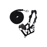 Cabezada con polar HKM Hobby Horse Negro