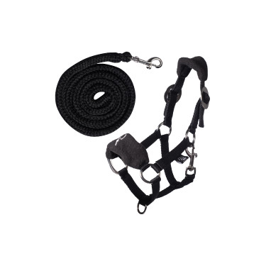 Cabezada con polar HKM Hobby Horse Negro