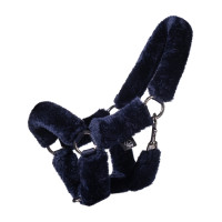 Cabezada HKM con borreguillo sintético Hobby Horse Azul