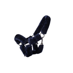 Cabezada HKM con borreguillo sintético Hobby Horse Azul