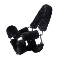 Cabezada HKM con borreguillo sintético Hobby Horse Negro