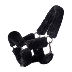 Cabezada HKM con borreguillo sintético Hobby Horse Negro