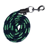 Cuerda de manejo HKM Maui con mosquetón Rosa / blanco