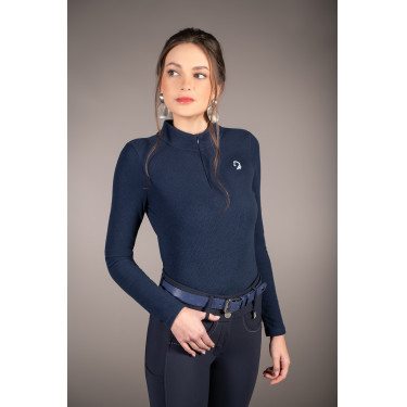 Polo de manga larga Lauria Garrelli Arezzo Soft Azul profundo
