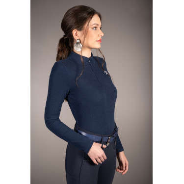 Polo de manga larga Lauria Garrelli Arezzo Soft Azul profundo