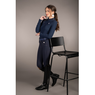 Polo de manga larga Lauria Garrelli Arezzo Soft Azul profundo