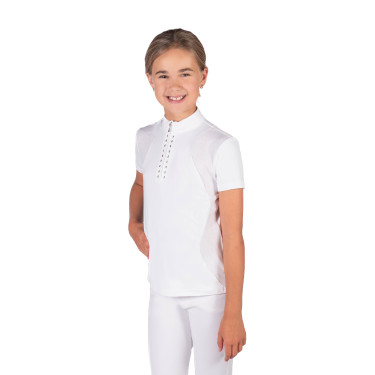 Polo de concurso HKM Glam para niño Blanco Polo de concurso HKM Glam para niño Blanco