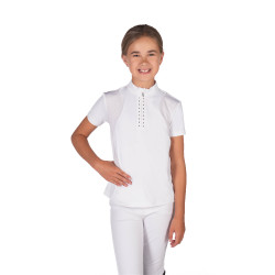 Polo de concurso HKM Glam para niño Blanco Polo de concurso HKM Glam para niño Blanco