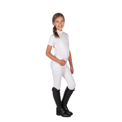 Polo de concurso HKM Glam para niño Blanco Polo de concurso HKM Glam para niño Blanco