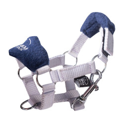 Set de cabestros Cuddle Horse HKM Gris / azul