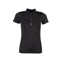 Polo Laura Garrelli Limone de manga corta para mujer Negro Polo Laura Garrelli Limone de manga corta para mujer Negro