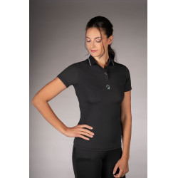 Polo Laura Garrelli Limone de manga corta para mujer Negro Polo Laura Garrelli Limone de manga corta para mujer Negro