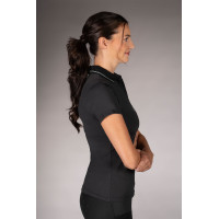 Polo Laura Garrelli Limone de manga corta para mujer Negro