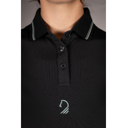 Polo Laura Garrelli Limone de manga corta para mujer Negro Polo Laura Garrelli Limone de manga corta para mujer Negro
