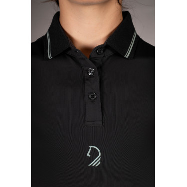 Polo Laura Garrelli Limone de manga corta para mujer Negro Polo Laura Garrelli Limone de manga corta para mujer Negro