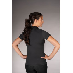 Polo Laura Garrelli Limone de manga corta para mujer Negro Polo Laura Garrelli Limone de manga corta para mujer Negro