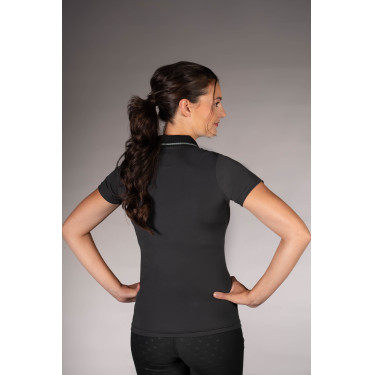 Polo Laura Garrelli Limone de manga corta para mujer Negro Polo Laura Garrelli Limone de manga corta para mujer Negro