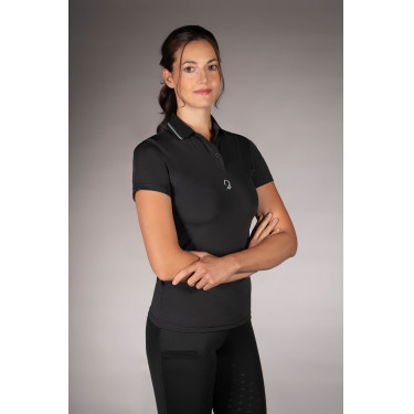 Polo Laura Garrelli Limone de manga corta para mujer Negro Polo Laura Garrelli Limone de manga corta para mujer Negro