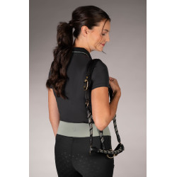 Polo Laura Garrelli Limone de manga corta para mujer Negro Polo Laura Garrelli Limone de manga corta para mujer Negro
