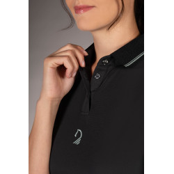 Polo Laura Garrelli Limone de manga corta para mujer Negro Polo Laura Garrelli Limone de manga corta para mujer Negro