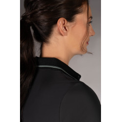 Polo Laura Garrelli Limone de manga corta para mujer Negro Polo Laura Garrelli Limone de manga corta para mujer Negro