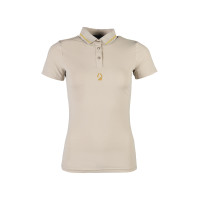 Polo Laura Garrelli Limone de manga corta para mujer Gris / beige