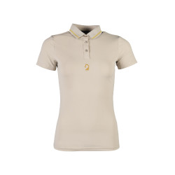 Polo Laura Garrelli Limone de manga corta para mujer Gris / beige Polo Laura Garrelli Limone de manga corta para mujer Gris / beige