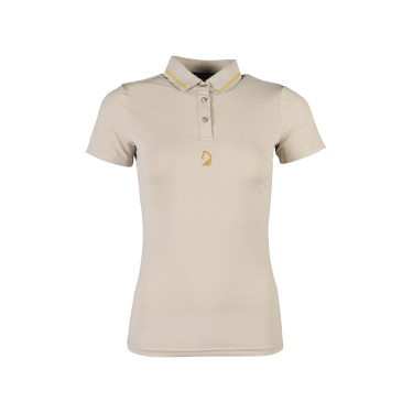 Polo Laura Garrelli Limone de manga corta para mujer Gris / beige Polo Laura Garrelli Limone de manga corta para mujer Gris / beige