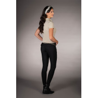 Polo Laura Garrelli Limone de manga corta para mujer Gris / beige