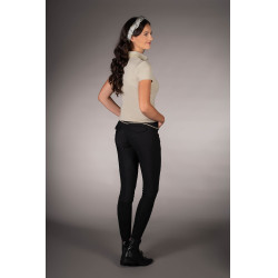 Polo Laura Garrelli Limone de manga corta para mujer Gris / beige Polo Laura Garrelli Limone de manga corta para mujer Gris / beige