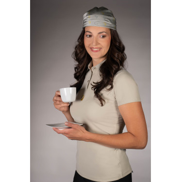 Polo Laura Garrelli Limone de manga corta para mujer Gris / beige Polo Laura Garrelli Limone de manga corta para mujer Gris / beige