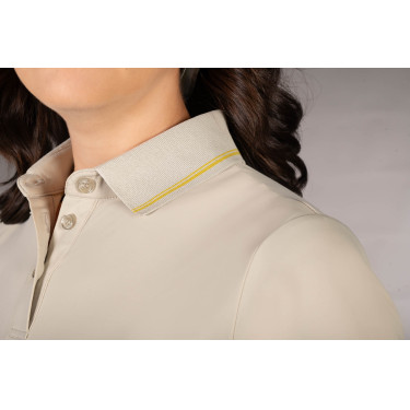 Polo Laura Garrelli Limone de manga corta para mujer Gris / beige Polo Laura Garrelli Limone de manga corta para mujer Gris / beige