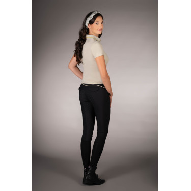 Polo Laura Garrelli Limone de manga corta para mujer Gris / beige Polo Laura Garrelli Limone de manga corta para mujer Gris / beige