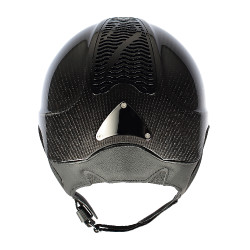 Casco Antares Precision Carbono visera estándar Negro / negro / cromo / negro