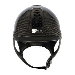 Casco Antares Precision Carbono visera estándar Negro / negro / cromo / negro