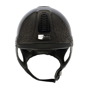 Casco Antares Precision Carbono visera estándar Negro / negro / cromo / negro