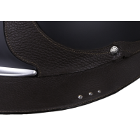 Casco Antares Origin Referencia visera Eclipse Swarovski Negro / cuero marrón