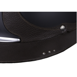 Casco Antares Origin Referencia visera Eclipse Swarovski Negro / cuero marrón Casco Antares Origin Referencia visera Eclipse Swarovski Negro / cuero marrón