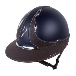 Casco Antares Origin Galaxy visera Eclipse Swarovski Azul / cuero marrón Casco Antares Origin Galaxy visera Eclipse Swarovski Azul / cuero marrón