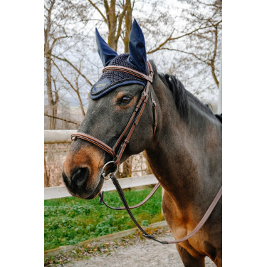Capucha antimoscas Equithème Pearl Marino Azul marino